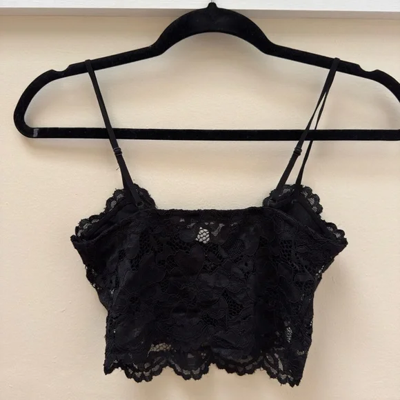 Zara Black Lace Chemise with Floral Detailing - Picture 3 of 3